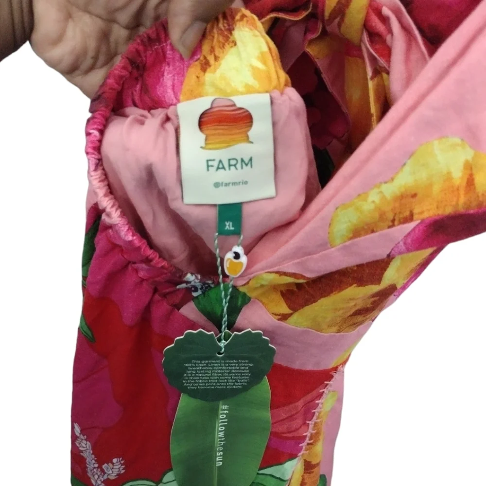 Farm Rio Mixed Chita Floral Midi Dress